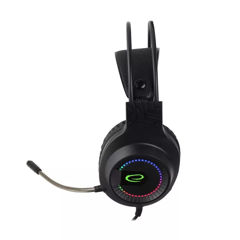 Esperanza EGH7100 Courser pelikuulokkeet mikrofonilla, 7.1 virtuaalinen surround, USB 2.0, äänenvoimakkuuden säätö, musta