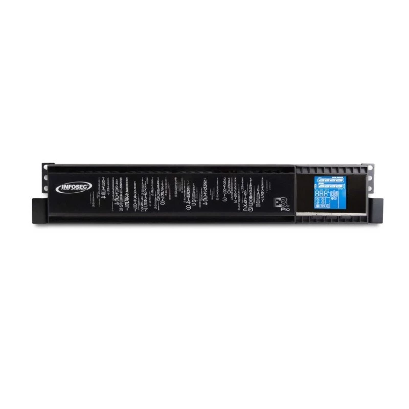 Infosec E3 Pro 1000 RT keskeytymätön virransyöttö (UPS) Double-Conversion (Online) 1 kVA 900 W 3 AC-pistorasia(a)