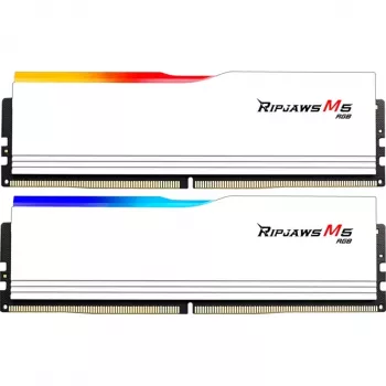 DIMM 32 GB DDR5-6000, muisti valkoinen, F5-6000J2836G16GX2-RM5RW, Ripjaws M5 RGB, INTEL XMP
