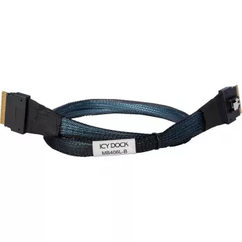 ICY DOCK - MB4026L-B - SlimSAS 4i SFF-8654 - OCuLink 4i SFF-8611 -kaapeli – 0,5 m