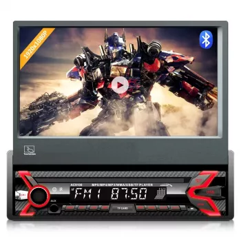 Audiocore AC9100 radio auto digitaalinen musta, punainen