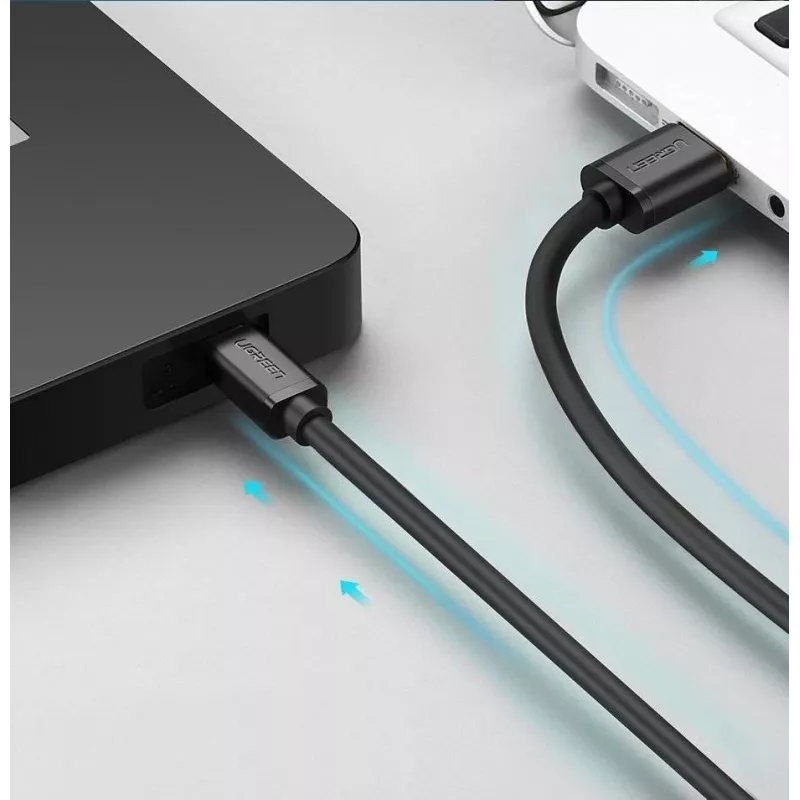 Ugreen USB-kaapeli - Mini-USB 480 Mbit/s 3 m US132 (musta)