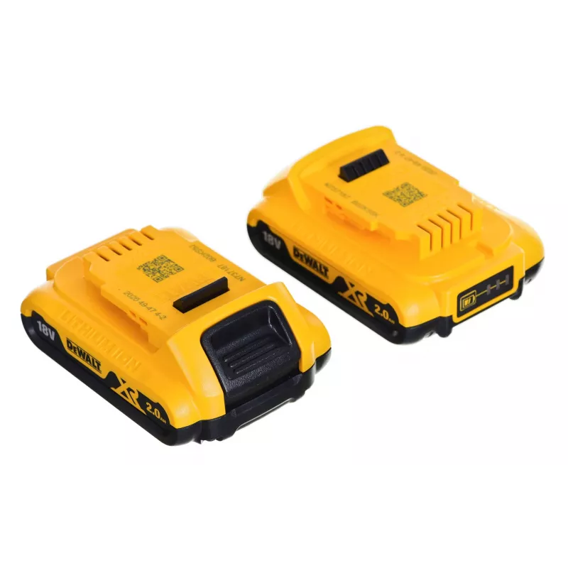 Dewalt DCD709D2T -iskuruuvinväännin akulla ja laturilla