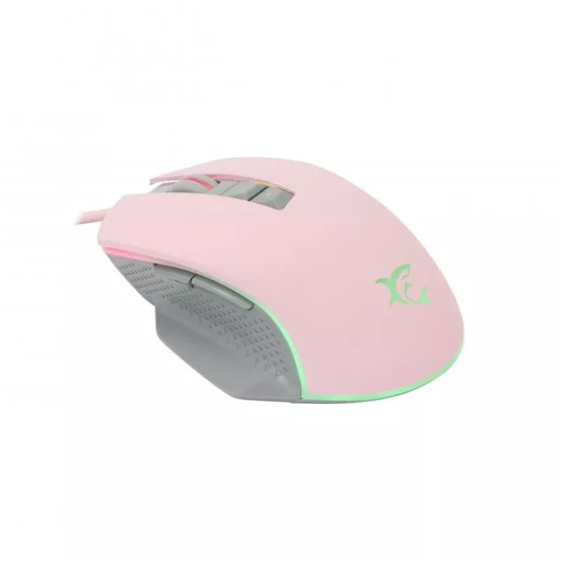 Pelihiiri White Shark GARETH Pink USB Type-A