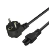 Savio CL-158 virtajohto IEC C5 – C/E/F-pistoke, 3 m, musta