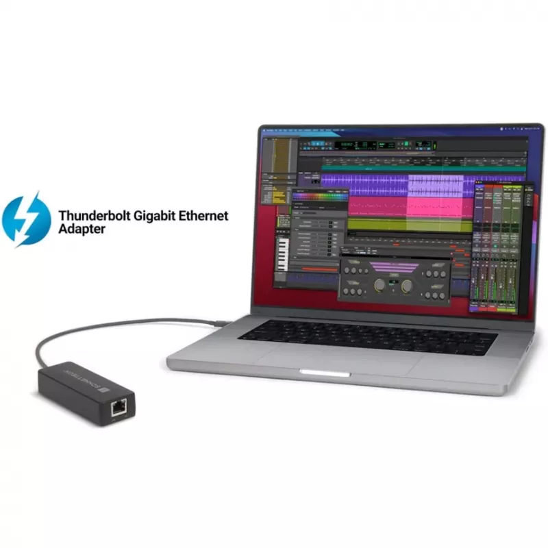 Sonnet Thunderbolt AVB Gigabit Ethernet -sovitin Maceille, musta