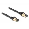 Verkkokaapeli DeLOCK RJ45 Cat.6A pistoke - pistoke S/FTP 0,3 m musta