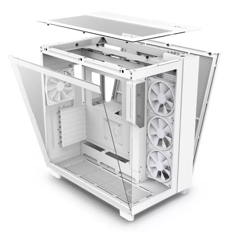 PC-kotelo NZXT H9 Elite Midi Tower valkoinen