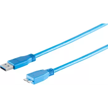 USB-kaapeli ShiverPeaks BS77190 0,5 m USB 3.2 Gen 1 Micro-USB B sininen