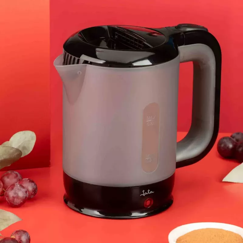 Jata JEHA1240 sähkökeitin, 0,5 l, 900 W, musta/harmaa