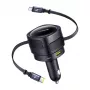 Autolaturi Baseus Enjoyment Max 90W USB-C-, Lightning- ja USB-A-liitännöillä