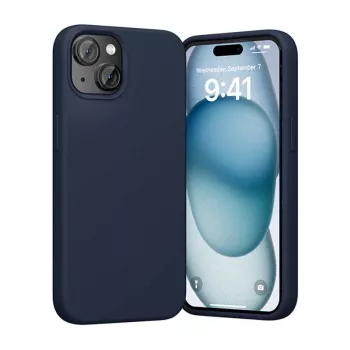 Vention KUFL0-20 silikonikotelo iPhone 15 Plus, sininen – pehmeä suojakotelo, ohut istuvuus
