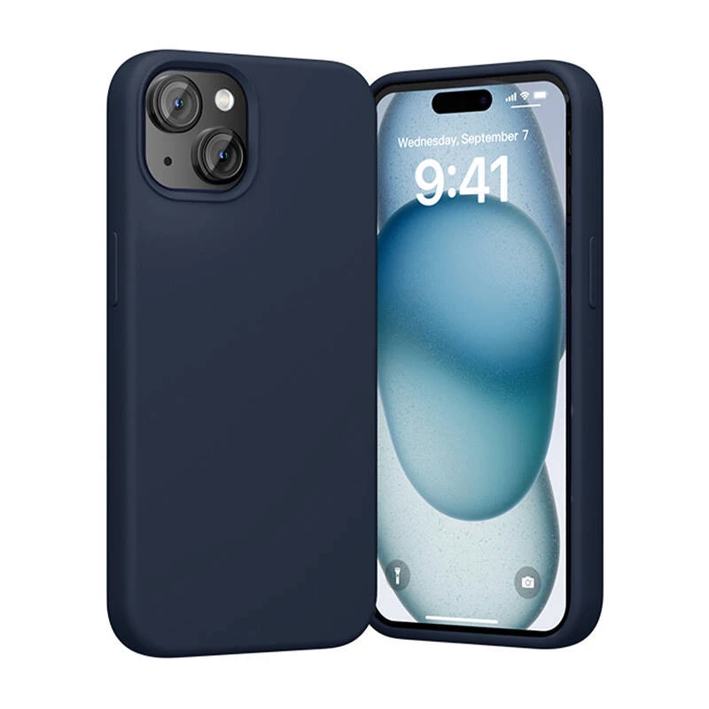 Vention KUFL0-20 silikonikotelo iPhone 15 Plus, sininen – pehmeä suojakotelo, ohut istuvuus