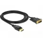 DeLOCK - videokaapeli - Single Link - DisplayPort (M) - DVI-D (M) - DisplayPort 1,2a - 2,0m - passiivinen - musta (85313)