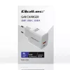 Laturi QOLTEC 51824 GaN 35W USB-C PD & USB QC 3.0, 5–20V, 1x USB-C, 1x USB-A