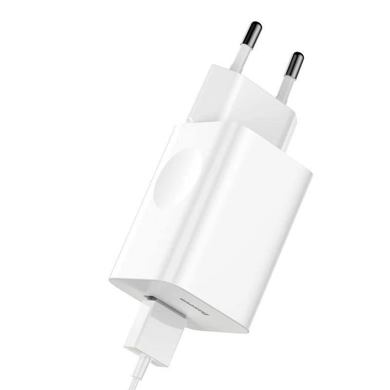 Laturi Baseus Quick Charger CCALL-BX02, 24 W max, USB Fast Charge 3.0, valkoinen, 100–240 V