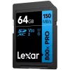 SDXC-flash-muisti Lexar 64 GB UHS-I 800xPRO — Class 10, U3, V30, 150 MB/s