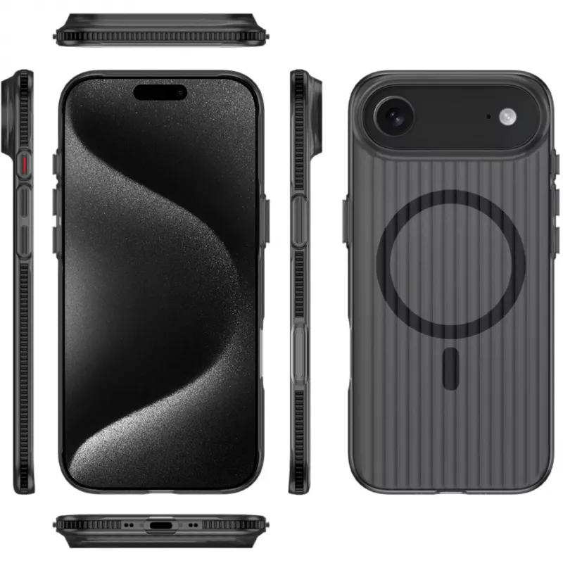 4smarts 541640 Design Case Aero -suojakuori iPhone Air (iPhone 17 Air) -puhelimelle, musta