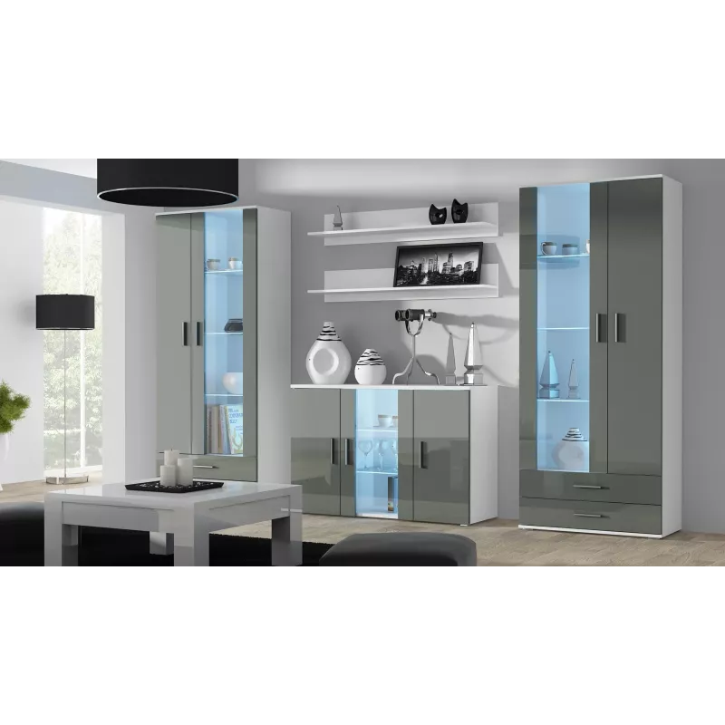 Cama kahden hyllyn sarja 125cm SOHO valkoinen matt