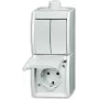 BUSCH JAEGER 2601/5/20EW-54-503 - CEE 7/3 - 2P+E - valkoinen - IP44 - 250 V - 16 A
