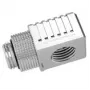 Barrow 90°-adapteri G1/4 IG - G1/4 IG, malli FBFTWT90-V2 S, hopea, kiertoliitäntä nestekäähdytykseen