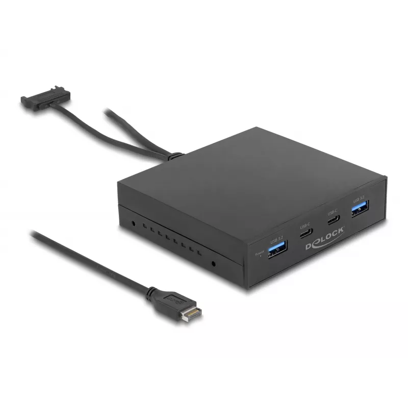 DeLOCK 3,5 tuuman USB 3.2 Gen 2 -etupaneeli 2 x USB Type-C 2 x USB Type-A