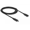 USB-kaapeli DeLOCK SuperSpeed USB 3.2 Gen 1 2 m USB-C musta