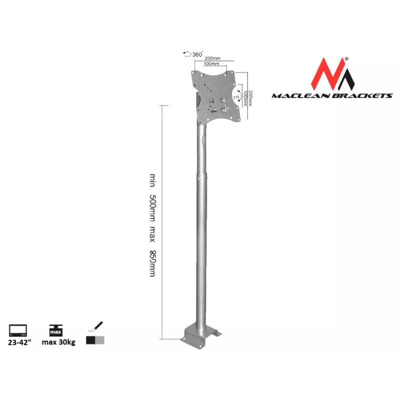 Maclean MC-504A S säädettävä kattoteline 23-42 30kg