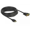 Videokaapeliadapteri DeLOCK 85656 5 m HDMI tyyppi A DVI musta