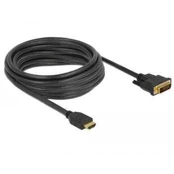 Videokaapeliadapteri DeLOCK 85656 5 m HDMI tyyppi A DVI musta