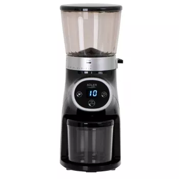 Ammattimainen kahvimylly, teräsmylly, 31 jauhatusastetta, Café 90g/m, Adler, AD4450, 300, musta