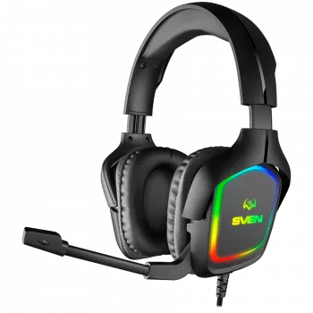 Peliheadset mikrofonilla AP-U750MV, musta (USB, RGB)