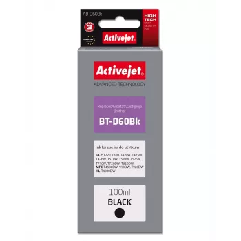 Activejet AB-D60Bk mustekasetti (korvaa Brother BT-D60Bk; Supreme; 100 ml; musta)