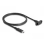 DeLOCK SuperSpeed USB 10 Gbps kaapeli USB Type-C pistoke liitäntään 1 m musta