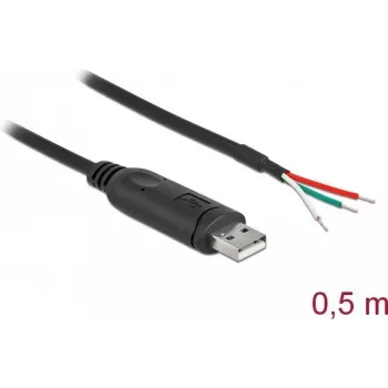 Adapterikaapeli USB 2.0 Type-A sarjaporttiin RS-232 DeLOCK 63497