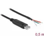 Adapterikaapeli USB 2.0 Type-A sarjaporttiin RS-232 DeLOCK 63497
