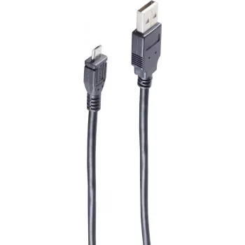 USB-kaapeli ShiverPeaks BASIC-S Micro USB-A - USB-B 3,0 m, USB 2.0