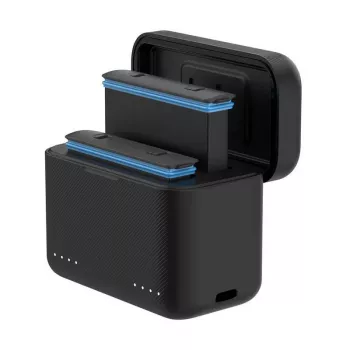 Kaksikanavalaturi Telesin S0-BCG-03-TIS Insta360 X3:lle — kahden akun latausasema