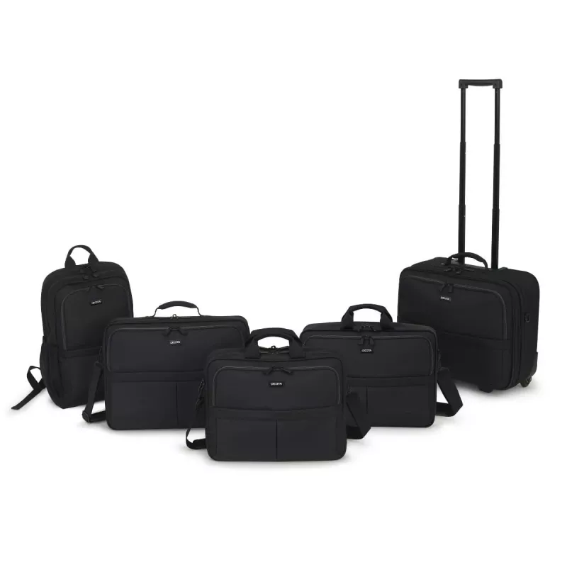 Reppu DICOTA D31696 musta polyeteenitereftalaatti (PET)