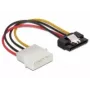 SATA HDD -kaapeli DeLOCK 60120 4-napainen uros metalliklipsillä suora 0,12 m