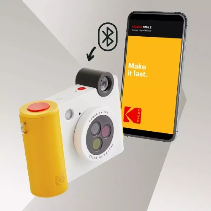 Kodak SMILE+ pikakamera, 2x3 tuumaa, valkoinen