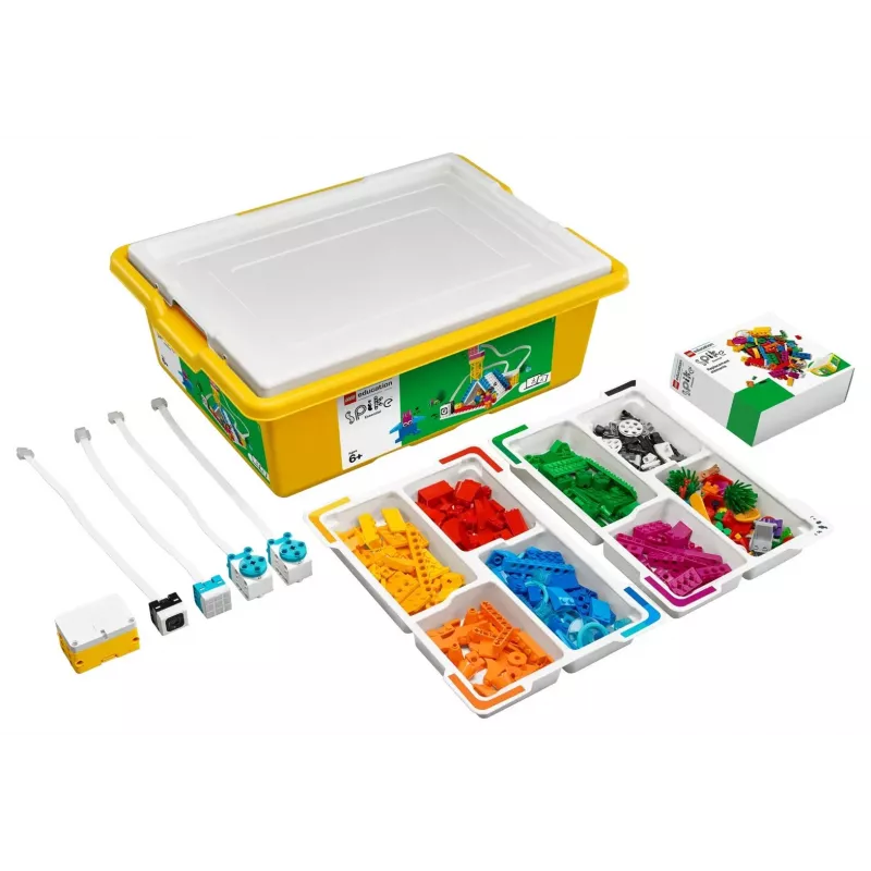 LEGO Education SPIKE Essential Set A+ 45345 – oppimisrobotiikka- ja ohjelmointirakennussarja, 449 osaa, 6 vuodesta alkaen
