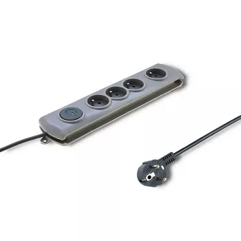 Ylijännitesuoja Qoltec 50163 harmaa 4 AC-pistorasiaa 230V 1,5m