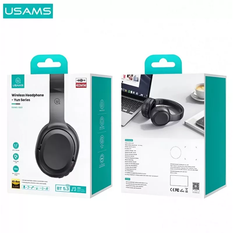 Bluetooth-kuulokkeet Usams Yun Series musta TDLYEJYX01