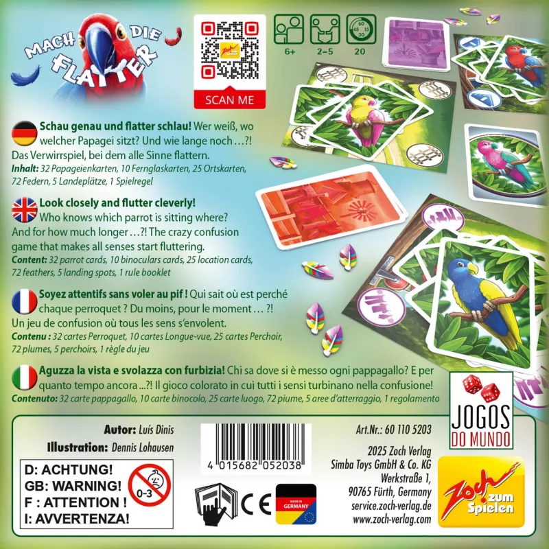 Mach die Flatter, lautapeli