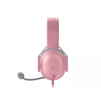Razer BlackShark V2 X RZ04-03240800-R3M1 langalliset pelikuulokkeet, korvia ympäröivät, 3,5 mm, 50 mm kaiuttimet, kardioidimikrofoni, Quartz Pink