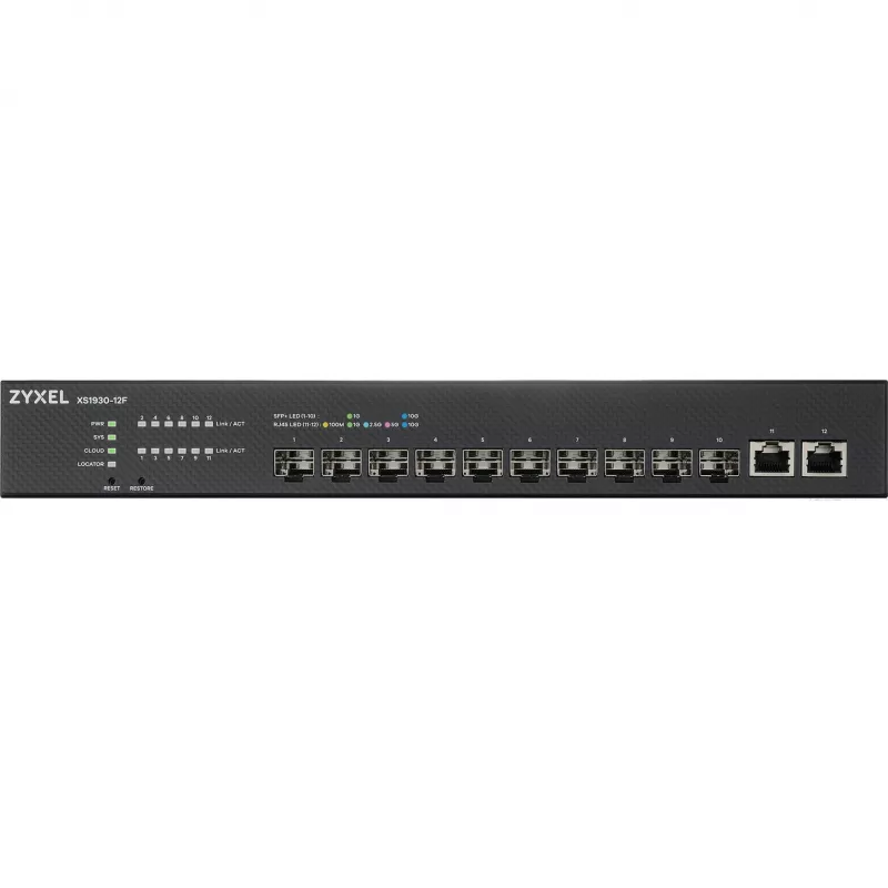 Zyxel XS1930-12F-ZZ0101F verkkokytkin hallittava L2/L3 musta