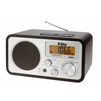 Kannettava radio ELTRA Kormoran analoginen FM LW LCD musta hopea
