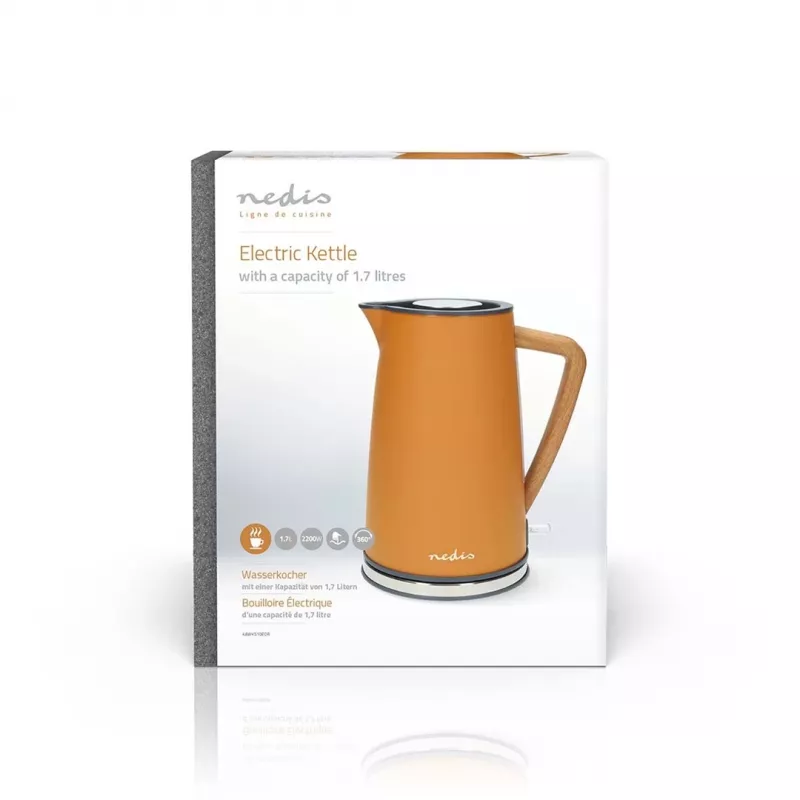 Vedenkeitin Nedis KAWK510EOR 1,7 L 2200 W oranssi