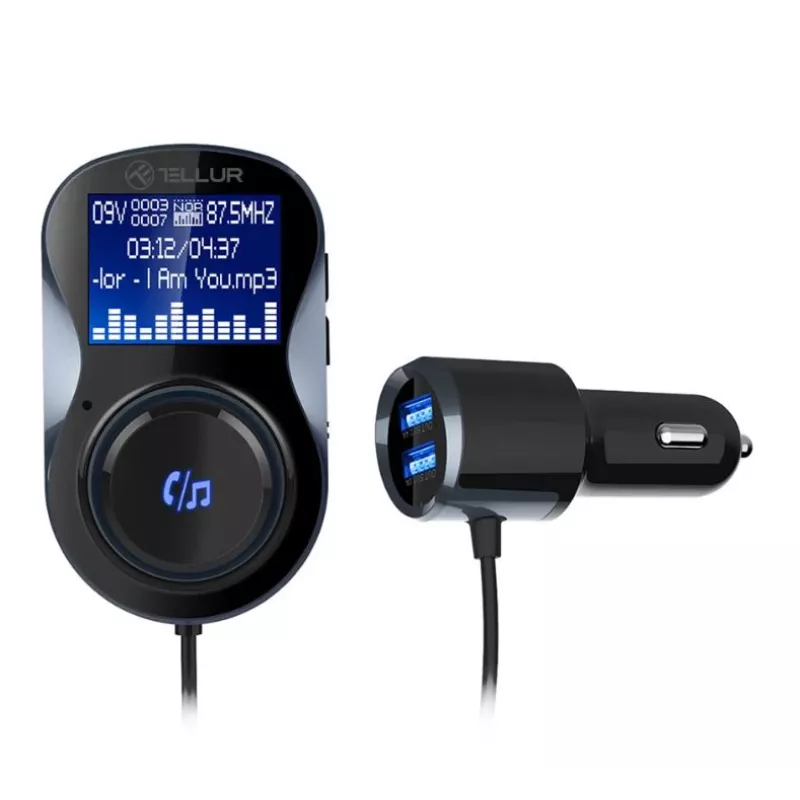 Tellur FMT-B4 Bluetooth FM-lähetin, microSD, musta